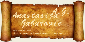 Anastasija Gaburović vizit kartica